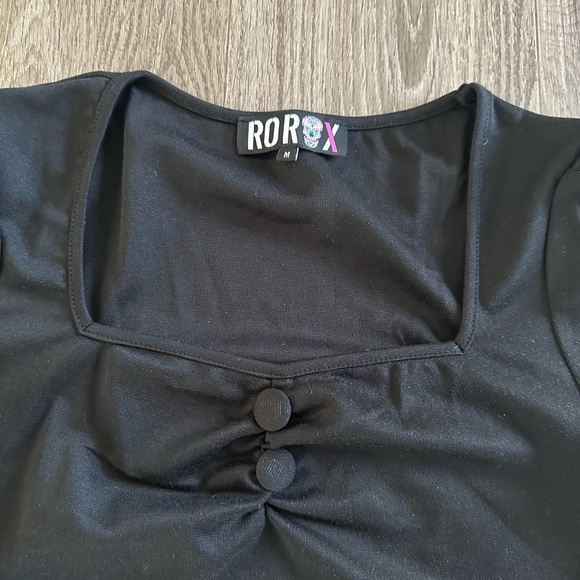 Ruby Rox Black Pinup Top Medium - Picture 7 of 7